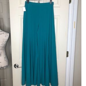 Teal wide open pants PALAZZO